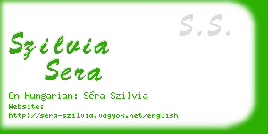 szilvia sera business card