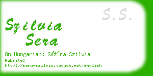 szilvia sera business card